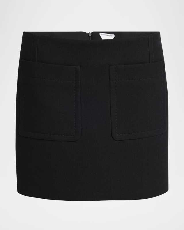 Front-Pockets Mini Pencil Skirt